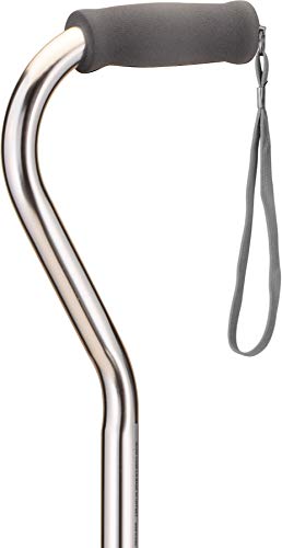 Large Base Offset Silver Quad Cane W7197