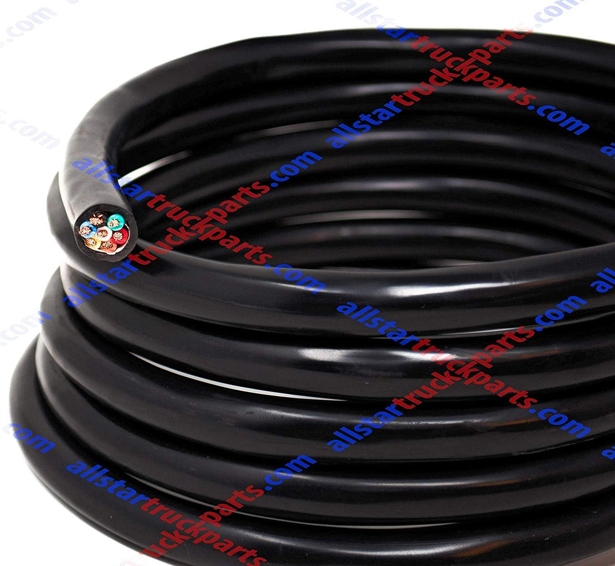 Heavy Duty 14 Gauge 7 Way Conductor Insulated Copper Trailer Cable Cord (30 FT ROLL) Pack of 2 Z3185