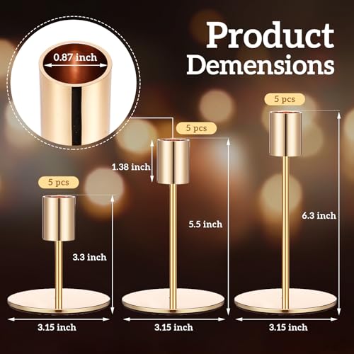 36 Pcs Matte Black Metal Candle Holders N16961