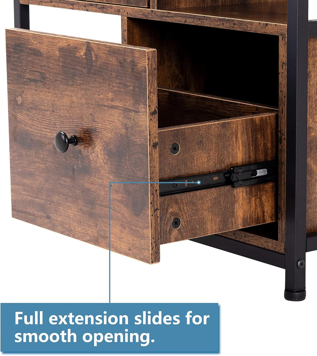 Storage Cabinet with Open Shelf and Drawer B451545