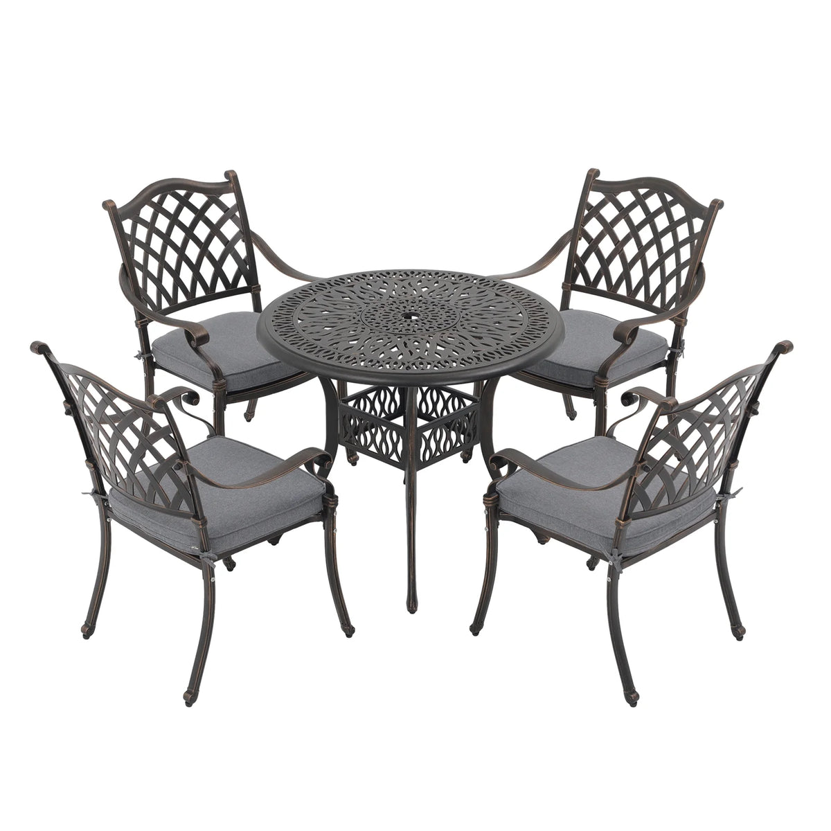 5 Piece Cast Aluminum Patio Dining Set B94078