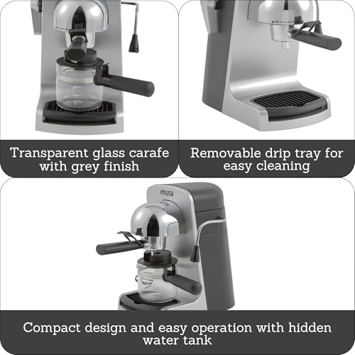 4 Cup Espresso Cappuccino Maker, Black Z735