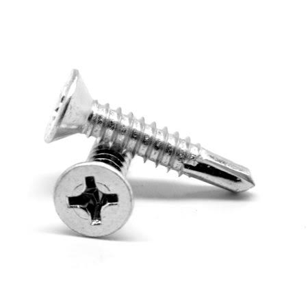 #10-16 x 3 inch Phillips Flat Head Self Drilling Screws Low Carbon Steel Zinc Plated Pk 1500 O74414
