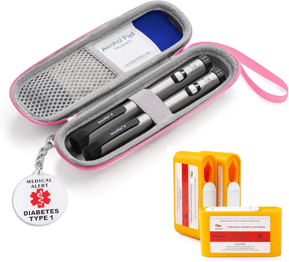 Insulin Cooler Travel Case and Portable Sharps Container M6687