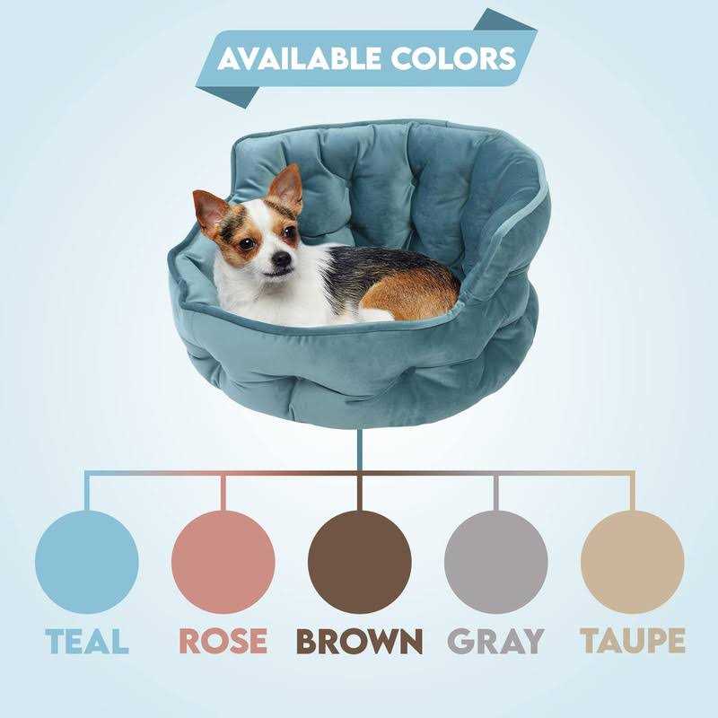 Mini Tufted Velvet Round Cuddler Pet Bed B206840