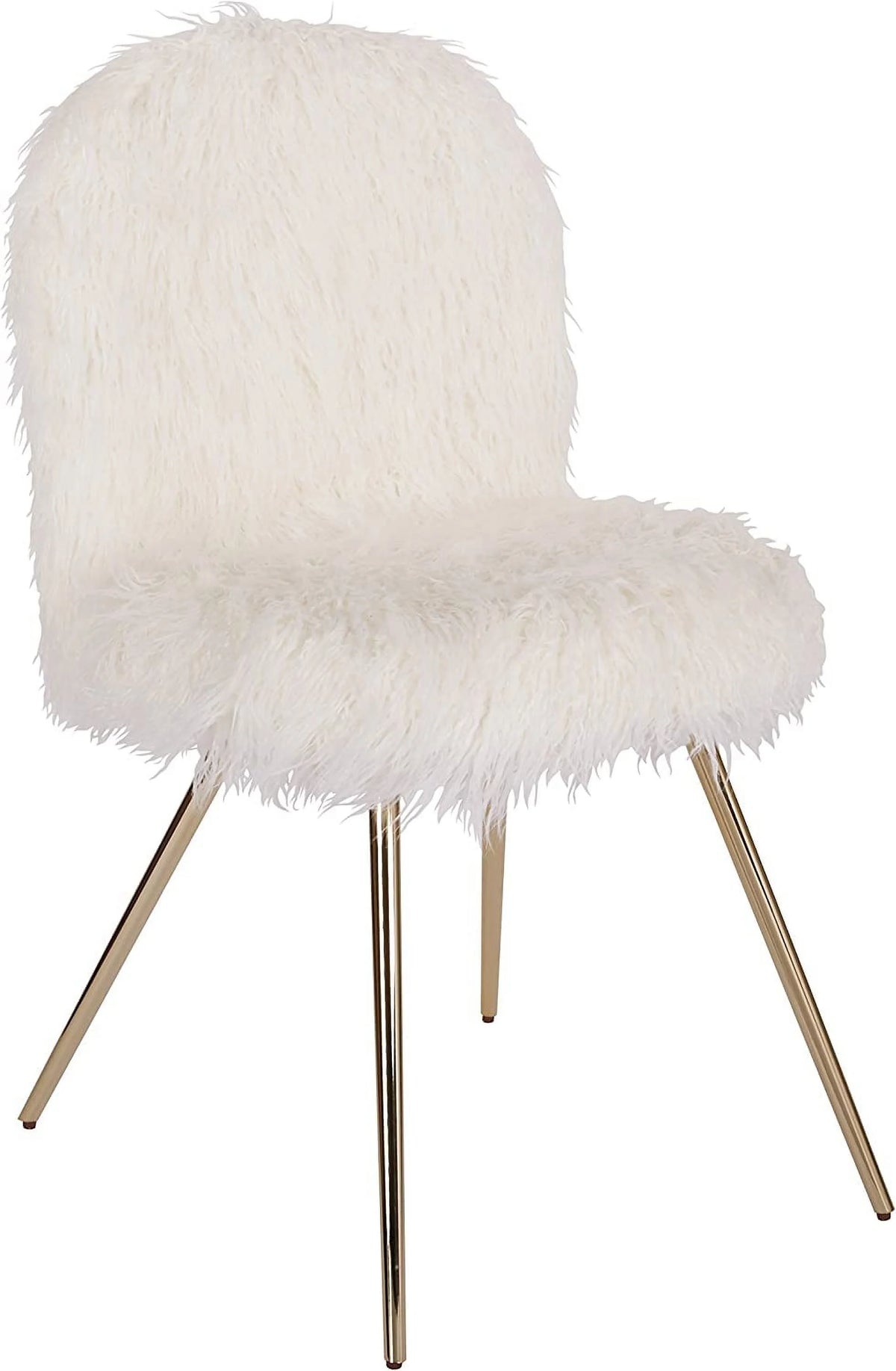 White Faux Fur Accent Chair Q2640