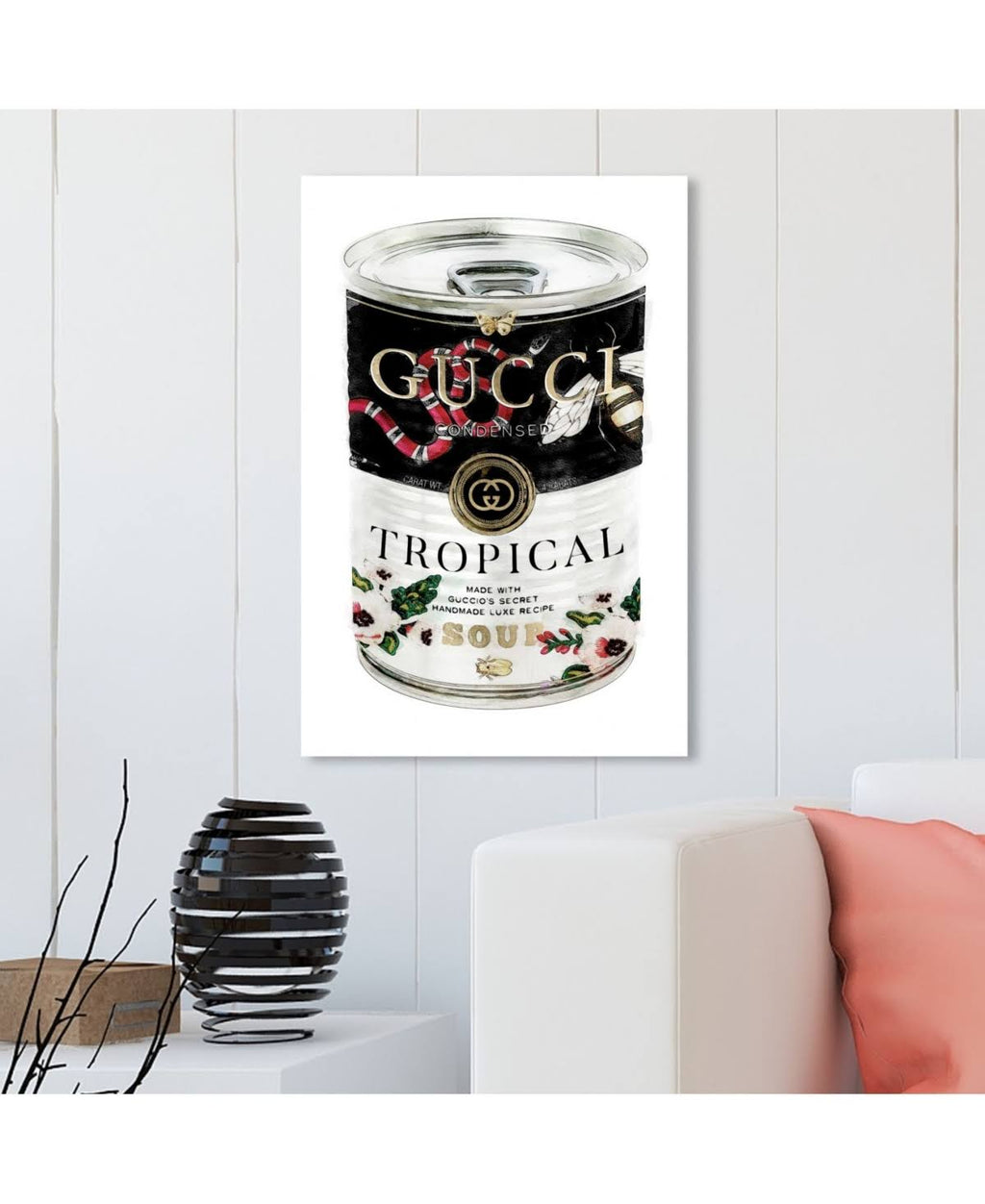 Black Italian Luxe Soup Fashion Canvas E5425