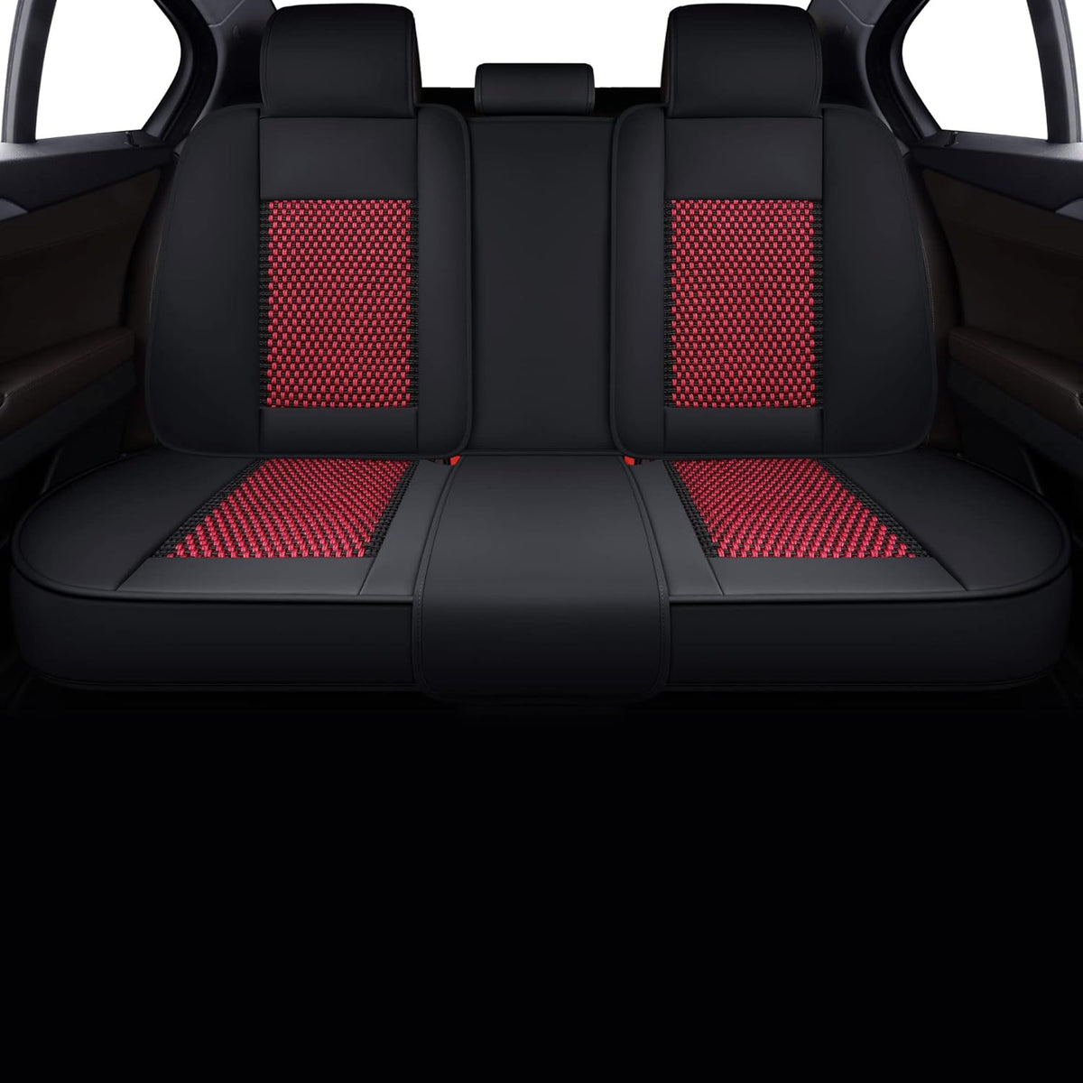Black Faux Leather Automotive Seat Covers K473
