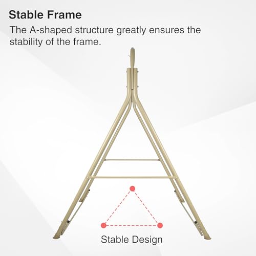 Hammock Chair Stand with Hanging Swing Chair, Heavy Duty Steel, Max Load 330 Lbs K580