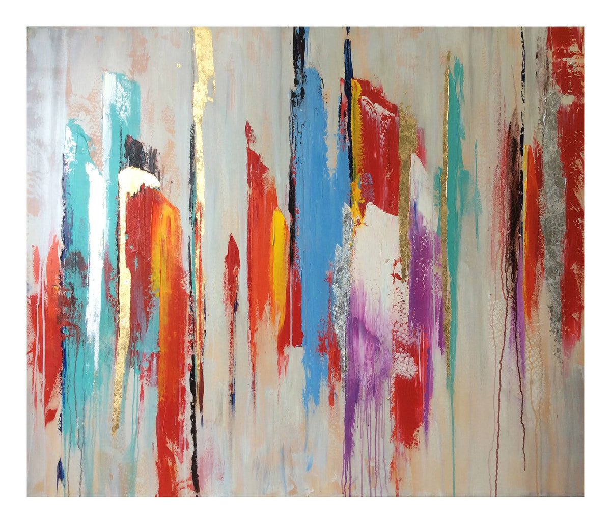 Green Canvas Abstract Art Painting M443