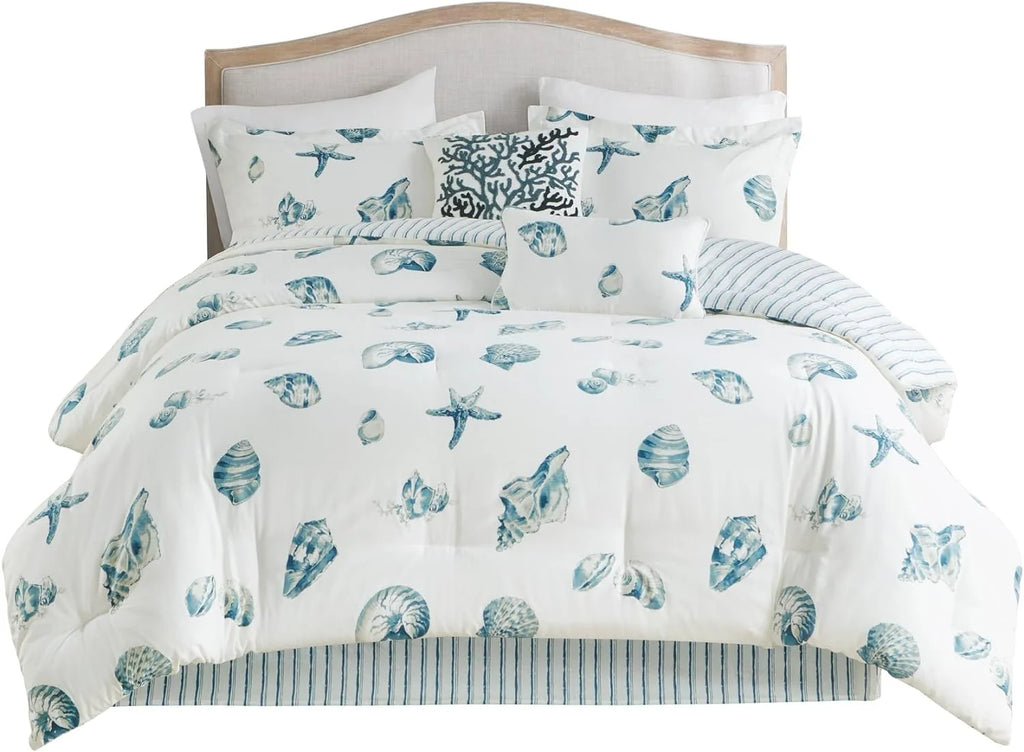 Coastal Reversible Comforter Set 4 Piece J251946