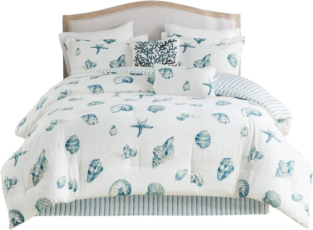 Coastal Reversible Comforter Set 4 Piece J251946