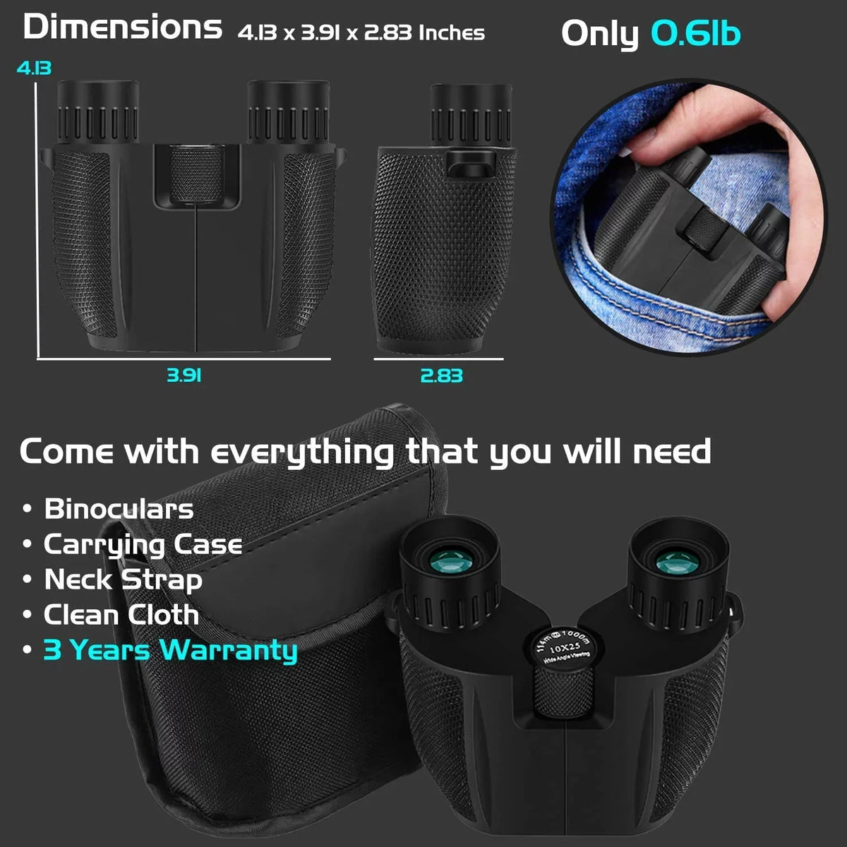 10x25 Binoculars E1803