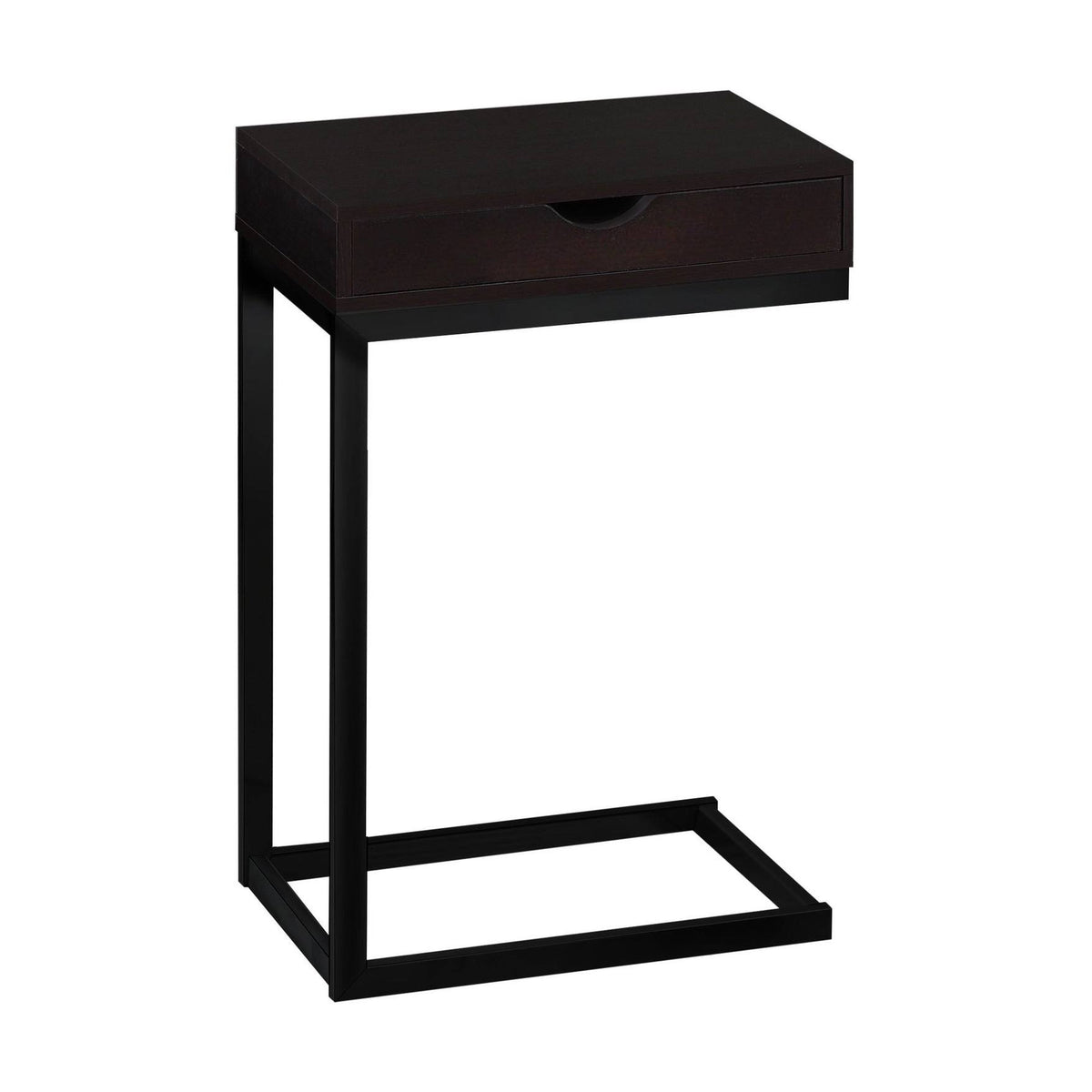 Brown Metal Accent Table with Drawer Y186915