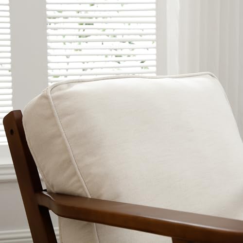 Beige Linen Fabric Accent Chair with Arm B799470