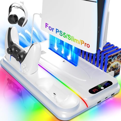 PS5 Cooling Station with Dual Controller Charger D409671