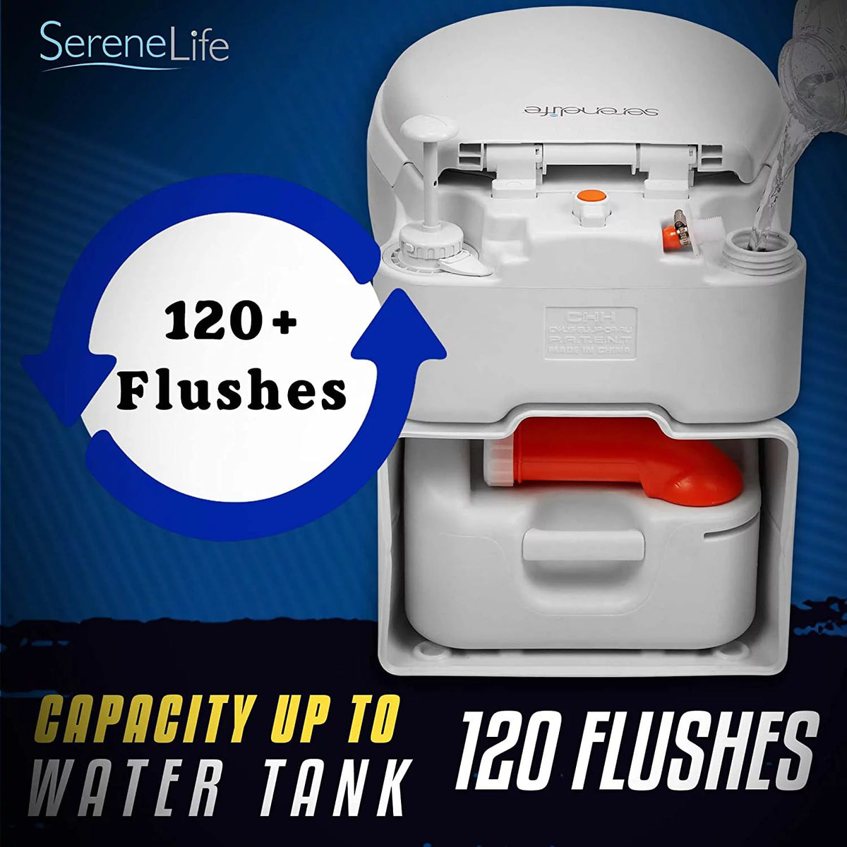 Outdoor Portable Cassette Toilet with Detachable Waste Holding Tank Q555