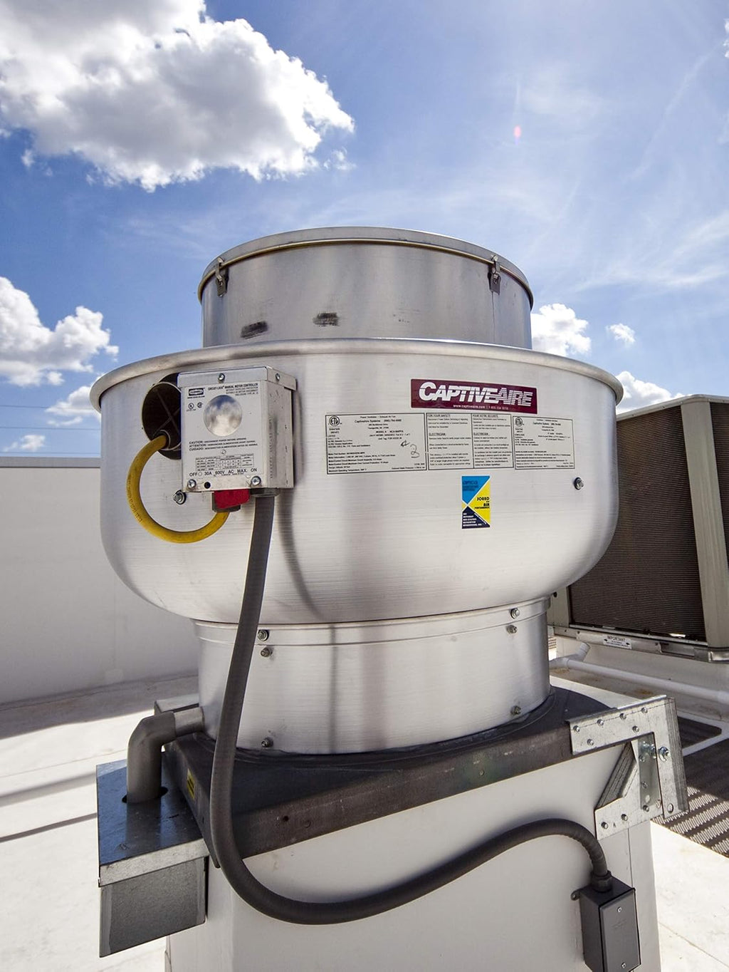 High Speed Direct Drive Centrifugal Upblast Exhaust Fan with Speed Control K763