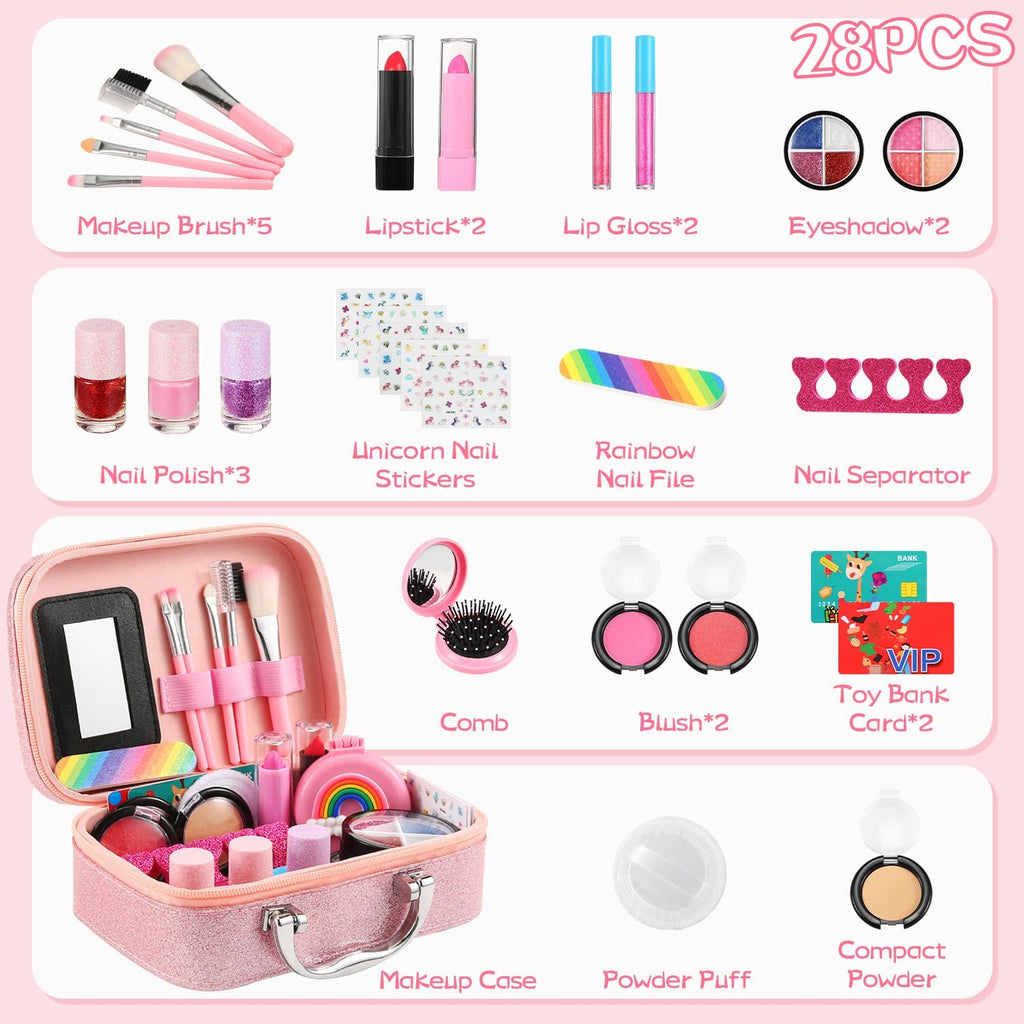 Real Washable Non-Toxic Kids Makeup Toy Kit L10564