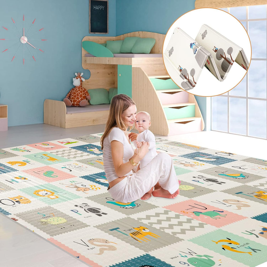 Extra Large Waterproof Foldable Baby Play Mat with Carry Bag N3274