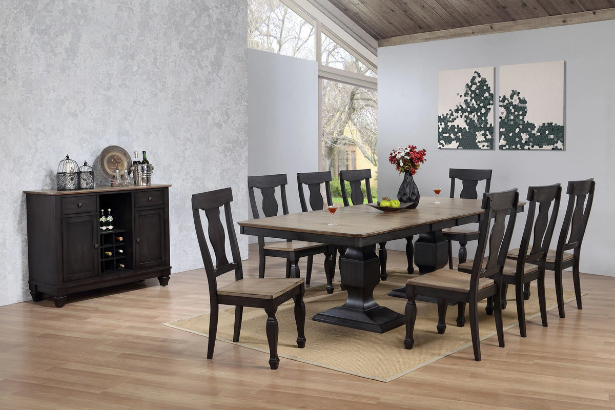 9 Piece Extendable Dining Table and 8 Chairs Set T4121