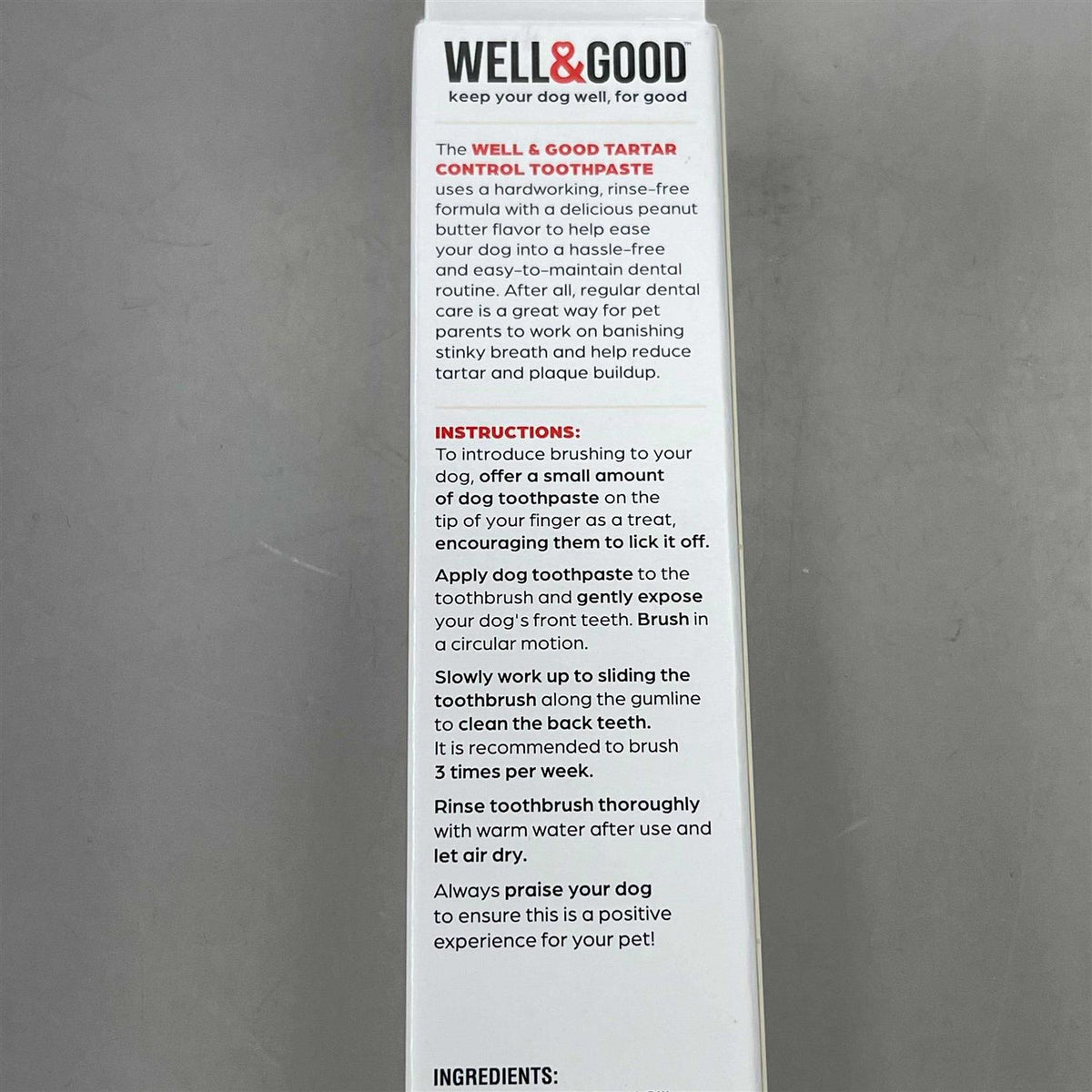 Tartar Control Toothpaste for Dogs C587