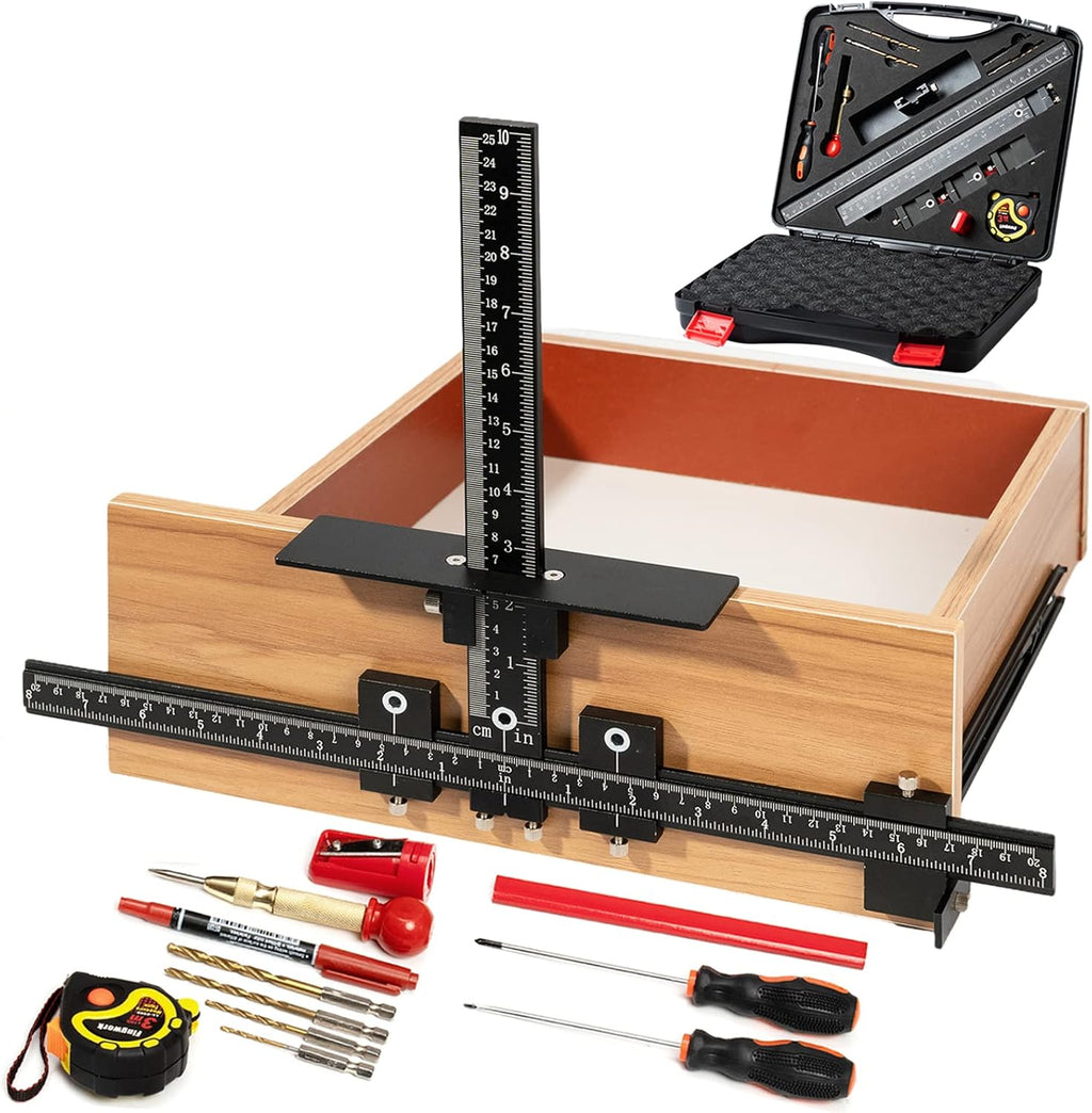 Cabinet Hardware Jig Tool Set Aluminum Alloy T19733