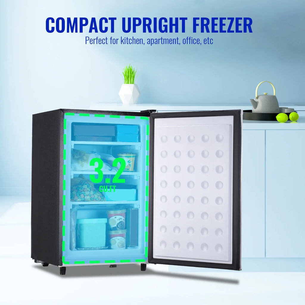 Silver 3.2 Cu.Ft Upright Freezer J458