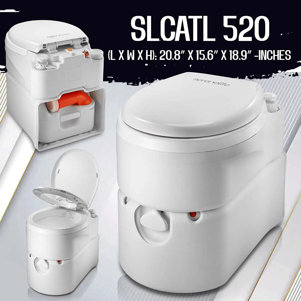 Outdoor Portable Cassette Toilet with Detachable Waste Holding Tank Q555