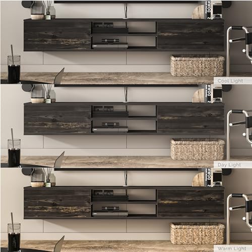 Black Oak Floating TV Stand F989