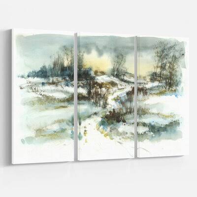 Oil Painting Print Multi-Piece Image on Wrapped Canvas I781433