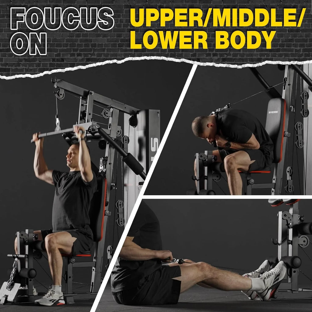 Home Gym Station with 150LBS Weight Stack M5877