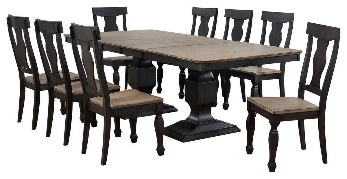 9 Piece Extendable Dining Table and 8 Chairs Set T4121