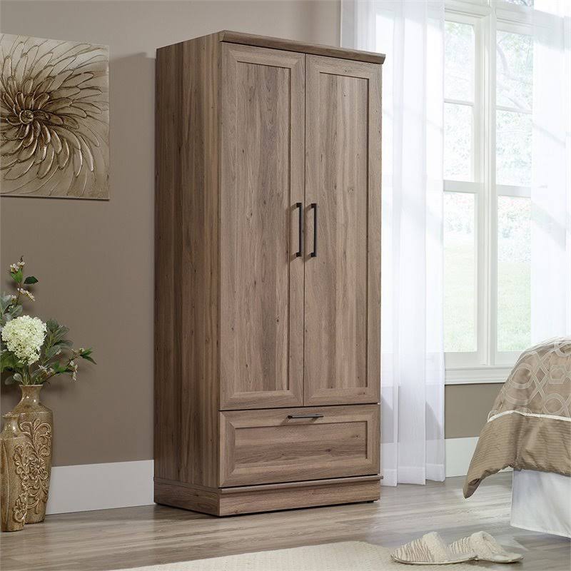 Wardrobe Armoire with 1-Drawer in Salt Oak L284921