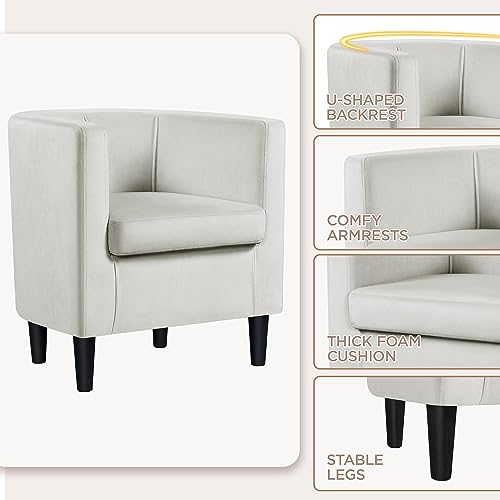 Olive Green Velvet Barrel Chair Q421072