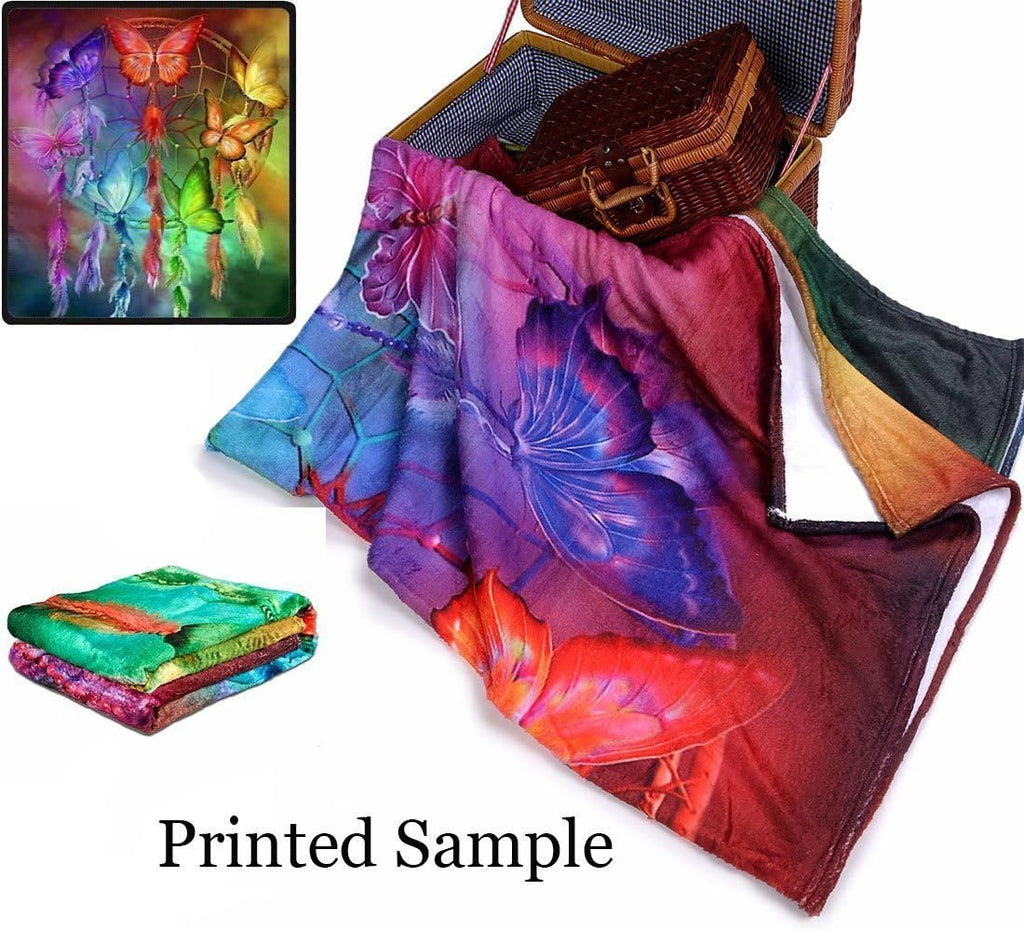58 x 80 Inch Dragon Castle Soft Throw Blanket V482