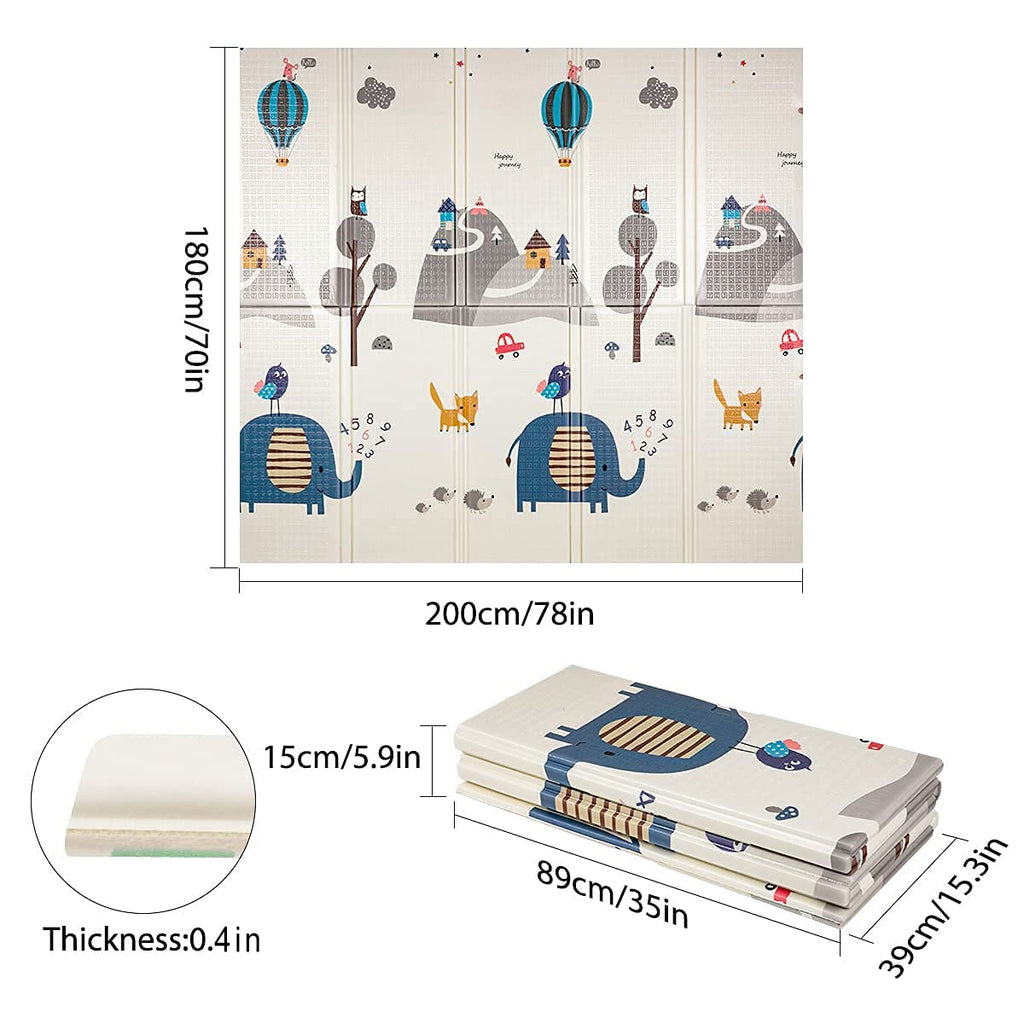 Extra Large Waterproof Foldable Baby Play Mat with Carry Bag N3274