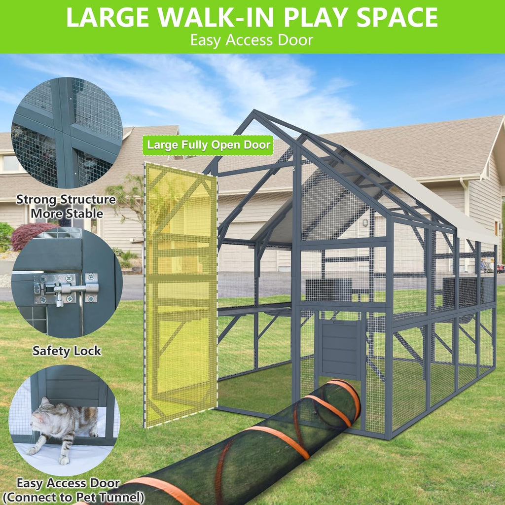 Large Catio Outdoor Cat Enclosure J75379
