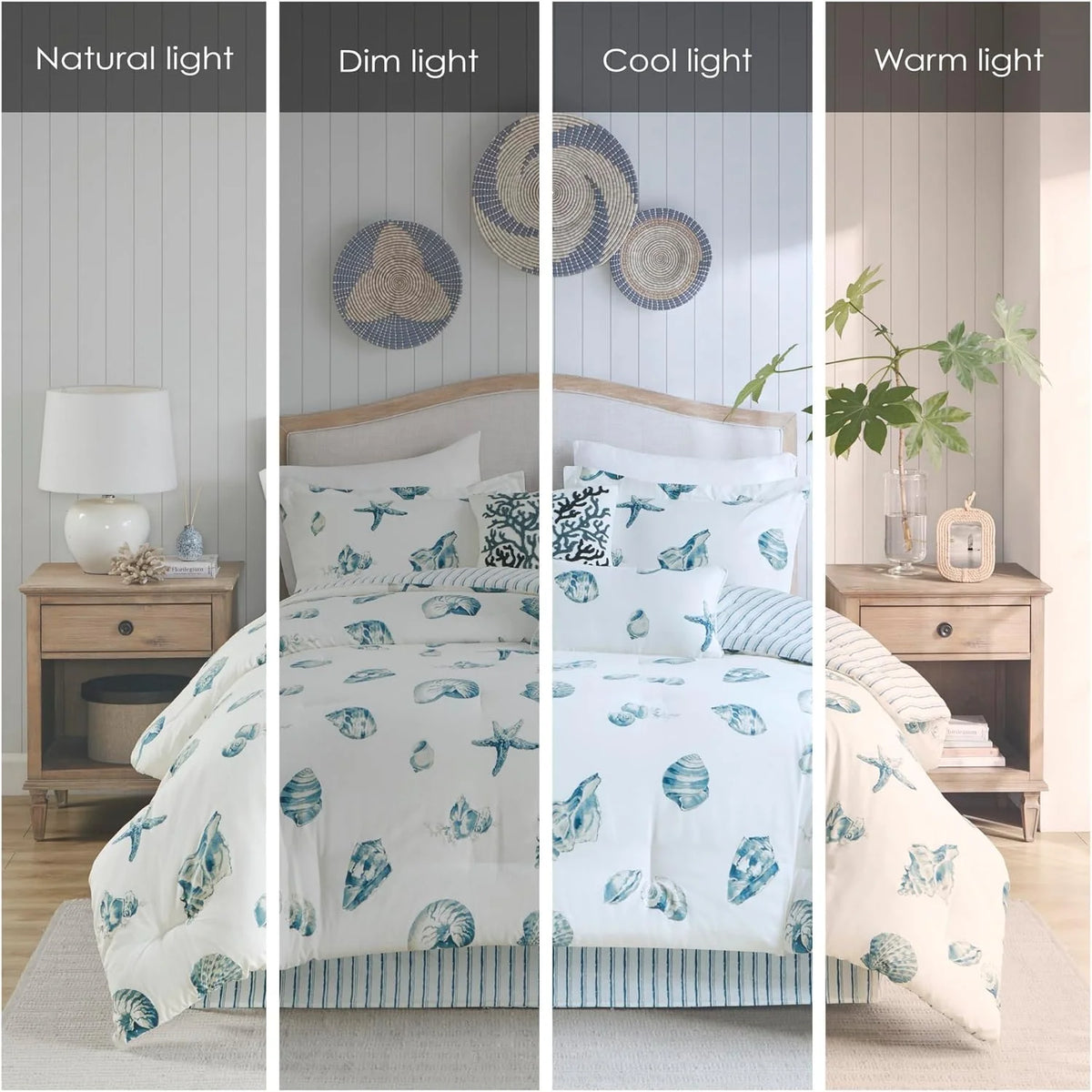 Coastal Reversible Comforter Set 4 Piece J251946