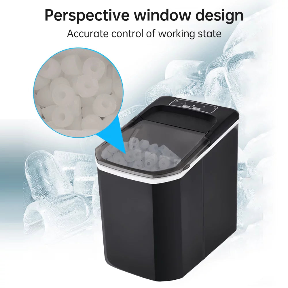 Countertop Ice Maker, 26lbs in 24Hrs, Self-Cleaning Ice Machine with Basket G157