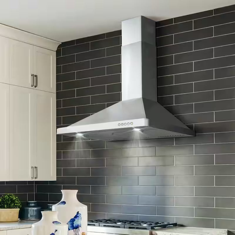 36 in. Stainless Steel Ductless Wall Mount Range Hood with Carbon Filter R228