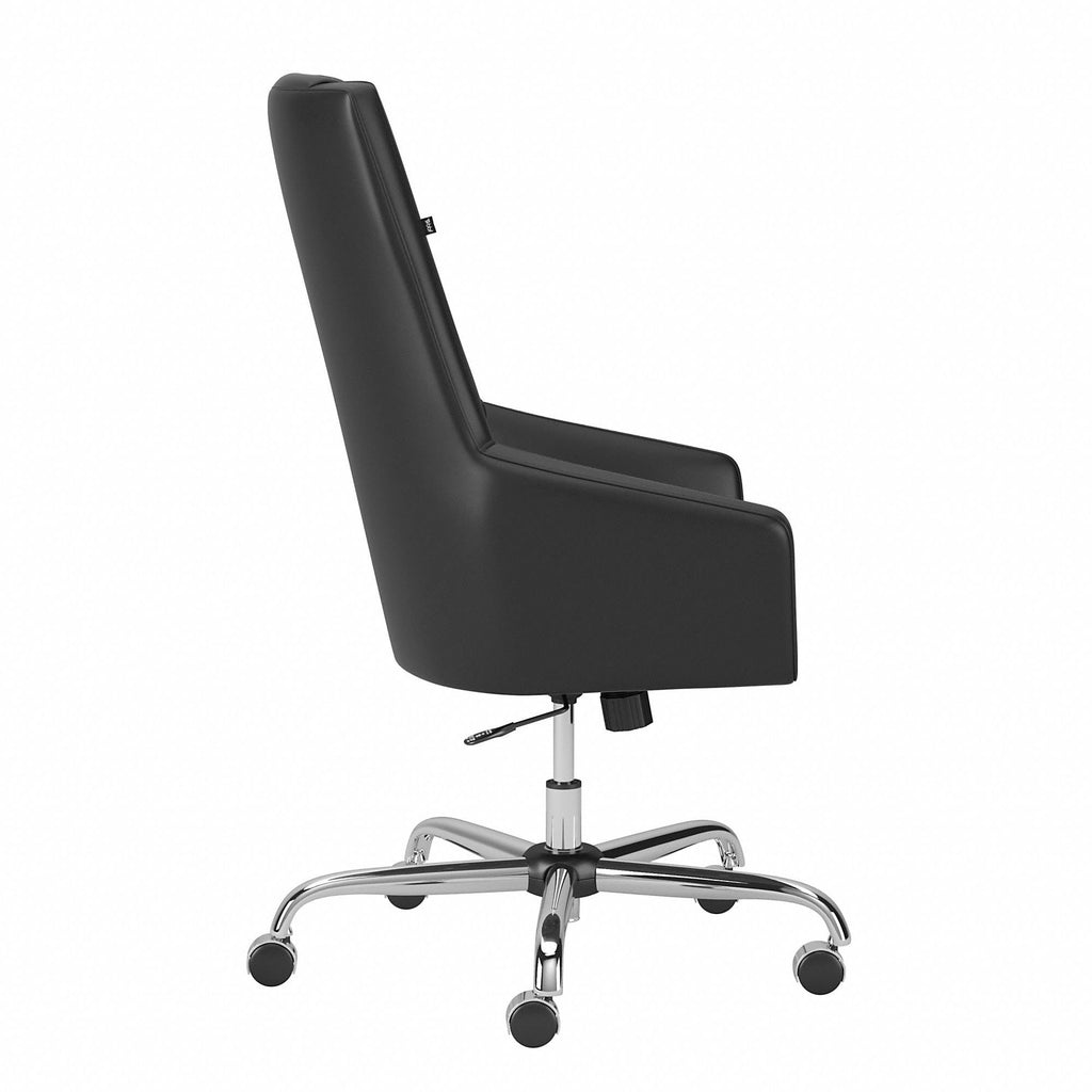 Light Gray High Back Leather Box Chair C622