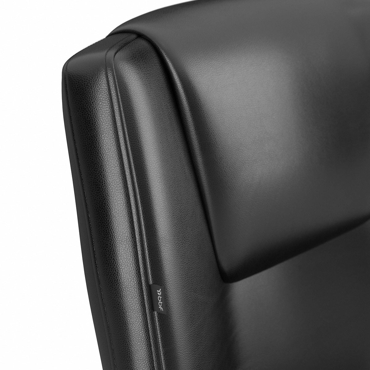 Light Gray High Back Leather Box Chair C622