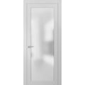White Ash MDF Pocket Door with Frames and Rail Hardware H591