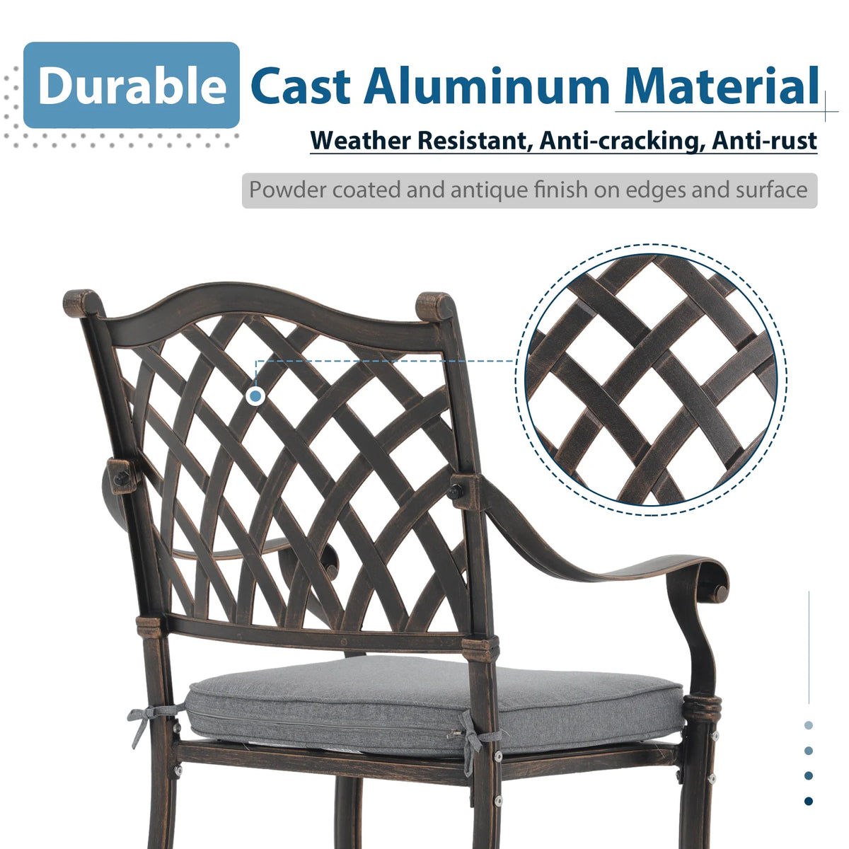 5 Piece Cast Aluminum Patio Dining Set B94078