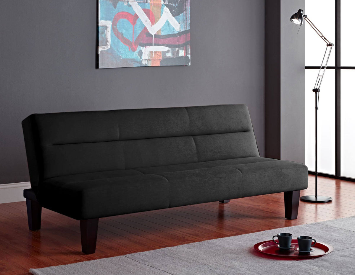Black Microfiber Futon V76710