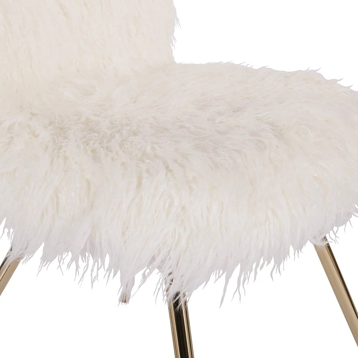 White Faux Fur Accent Chair Q2640