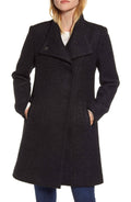 Black Boucle Walker Coat S8866