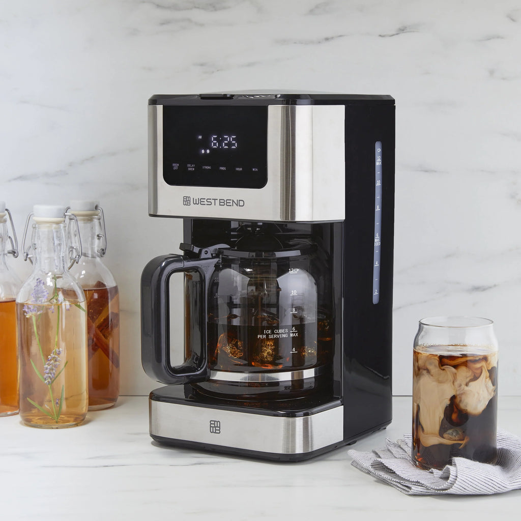 12 Cup Hot & Iced Stainless Steel Coffee Maker Y857