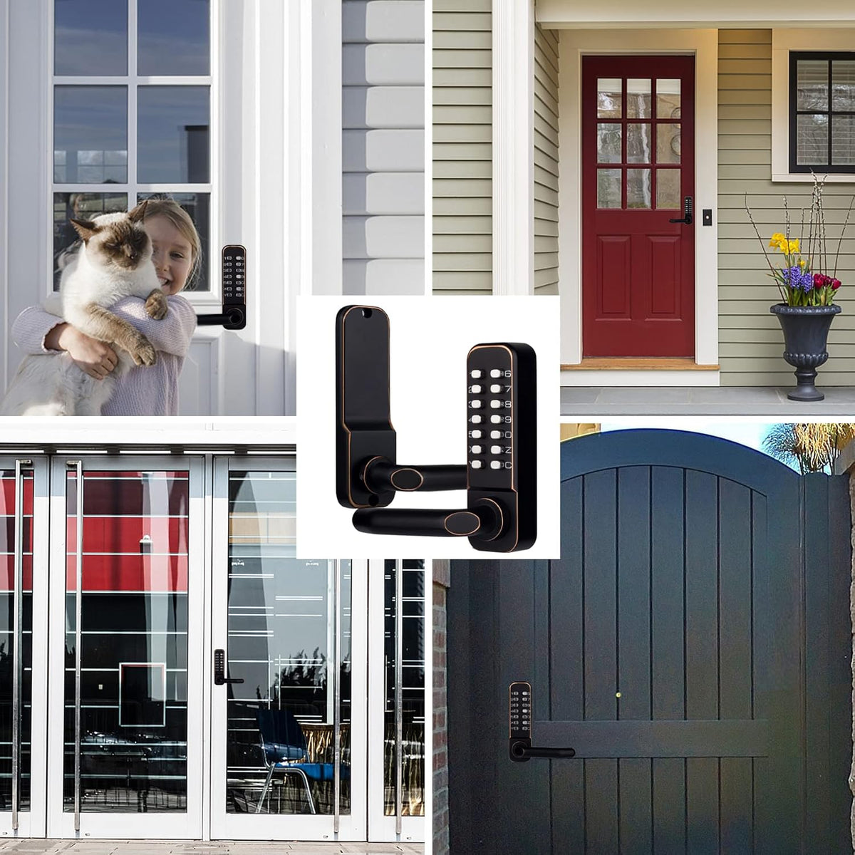 Keyless Entry Door Lock with Keypad Door Knob and Lever Handle D4670